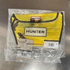 Hunter Yellow Crossbody Pouch with Black Trim
